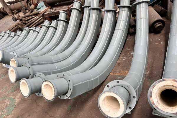 背管式耐磨弯头内衬陶瓷 背管式耐磨弯头内衬陶瓷