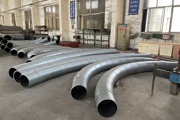 输送水泥粉尘的双金属耐磨弯头