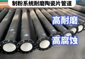 制粉系统耐磨陶瓷片管道应用特点[江河]
