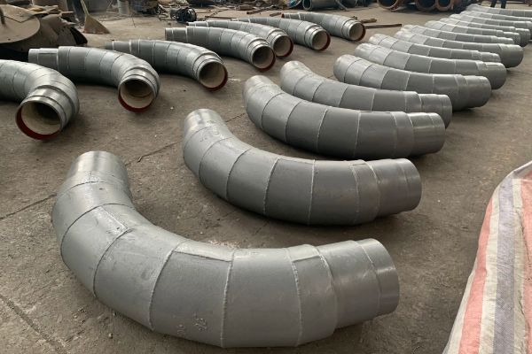 互压自锁焊接式耐磨陶瓷弯头90°