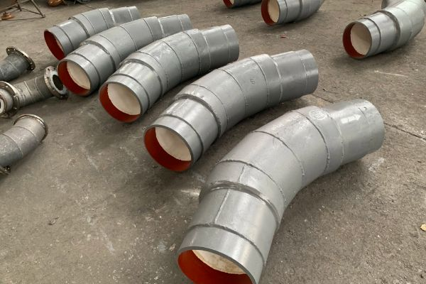 互压自锁焊接式耐磨陶瓷弯头90°