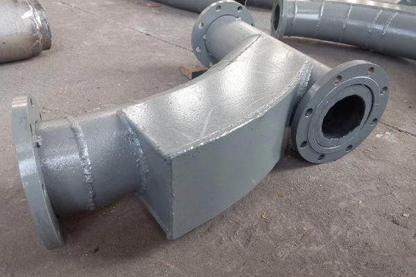 90°双金属复合耐磨带背包弯头φ180