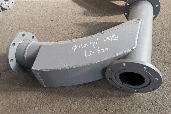 90°双金属复合耐磨带背包弯头φ180